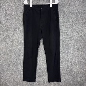 UNQLO Pants Mens Size S Black Jogger Drawstring Zip Elastic Waist Casual